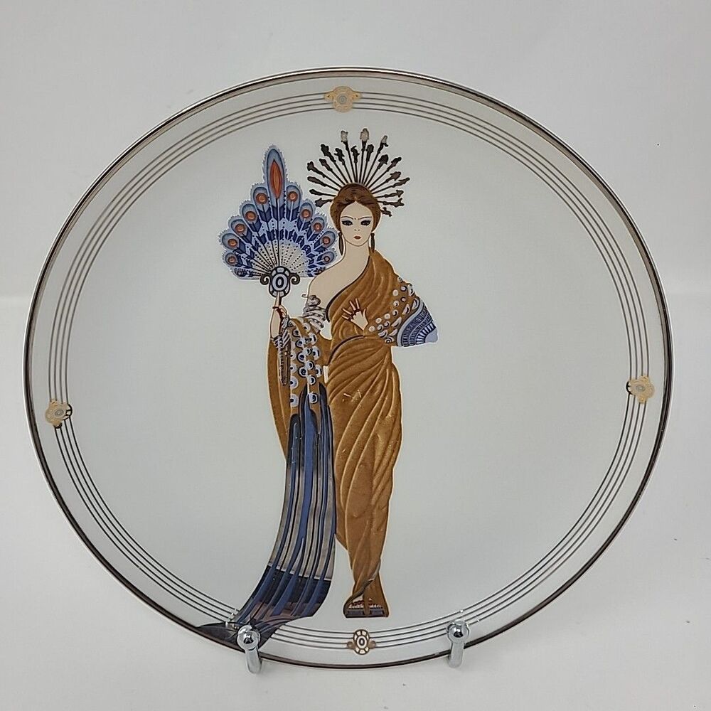 ERTE House Of Erte’ Beauty ATHENA Limited Edition Plate Art Deco Franklin Mint